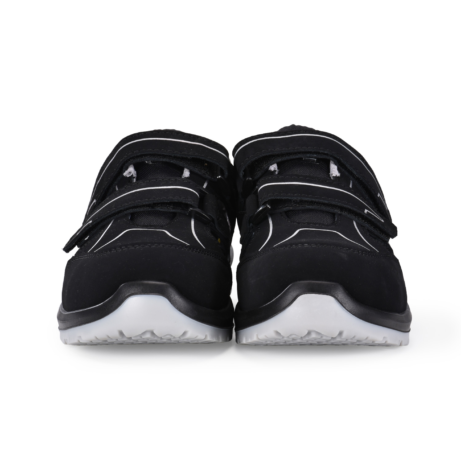 Lekkie, skórzane męskie buty robocze, sandały, z kompozytowym podnoskiem S1P L-7518B, szare