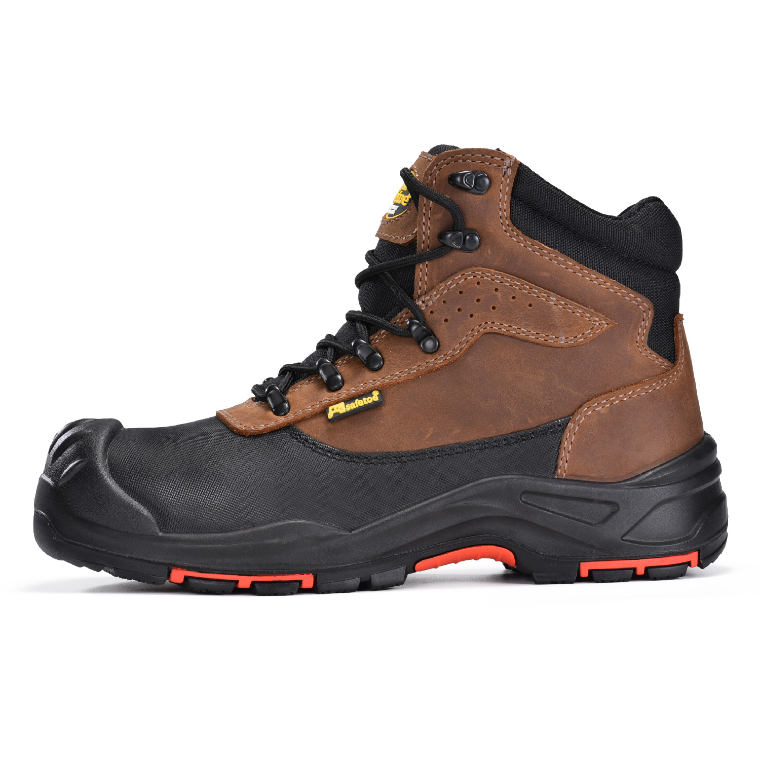 Najwygodniejsze buty robocze ze skóry nubukowej, antypoślizgowe, z kompozytowym noskiem dla mężczyzn M-8562