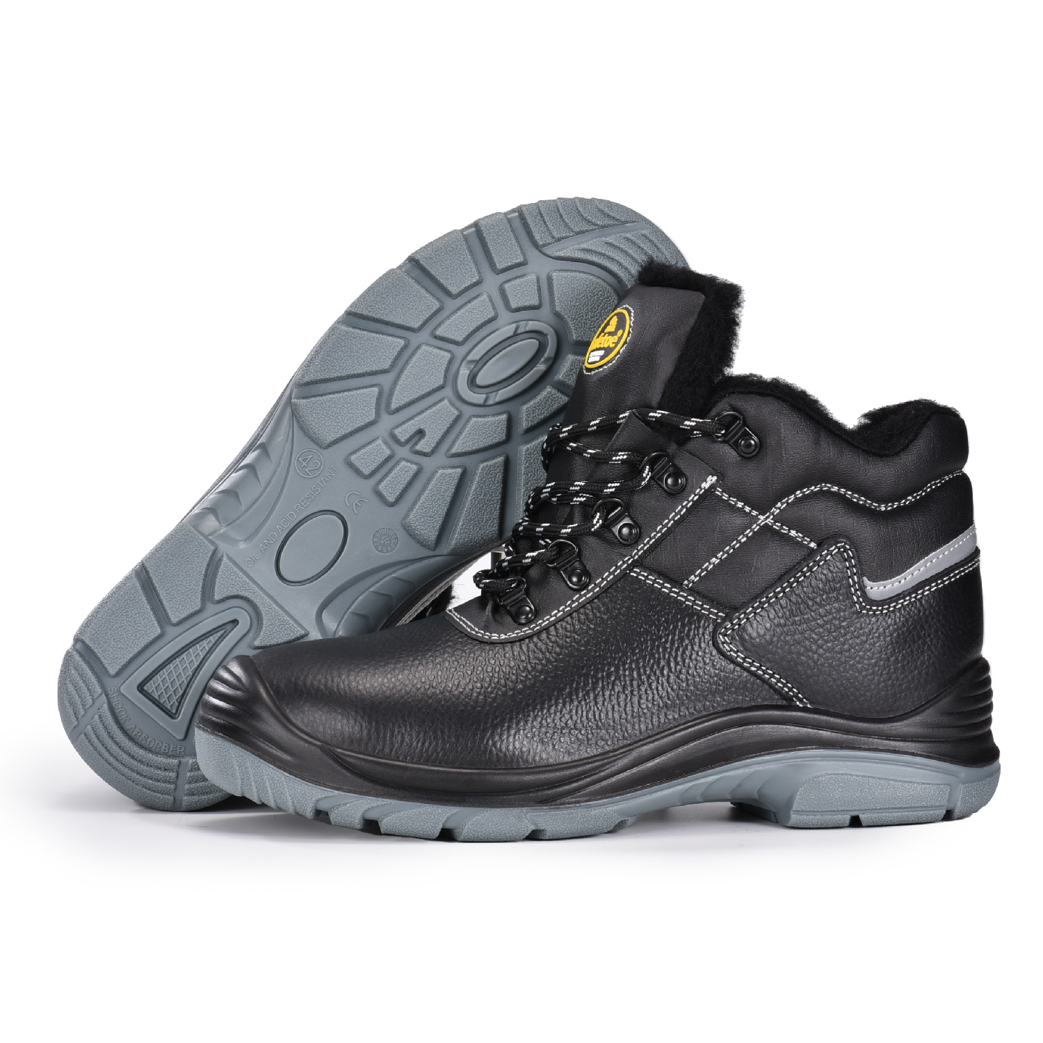 Ocieplane buty robocze w niskich temperaturach z podszewką futrzaną do magazynu zimowego M-8550 Futro