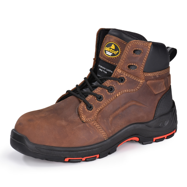 Trwałe i ochronne brązowe męskie buty ochronne Chukka Work Boots M-8552B