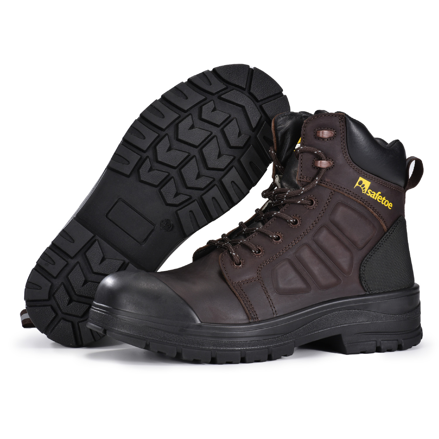 Wodoodporne, wytrzymałe, skórzane sznurowane buty robocze dla mnie M-8558