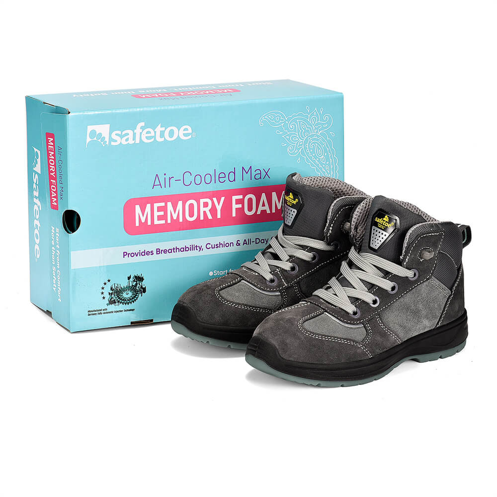 Damskie stalowe podnoski Najlepsze ochronne buty robocze dla pań M-8516W Zamsz