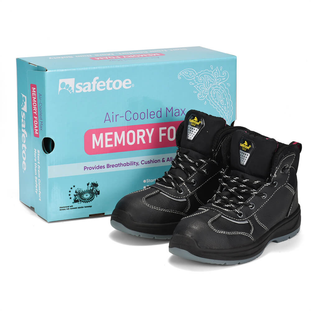 Wodoodporne Skórzane Czarne Robocze Buty Robocze dla Kobiet M-8516W