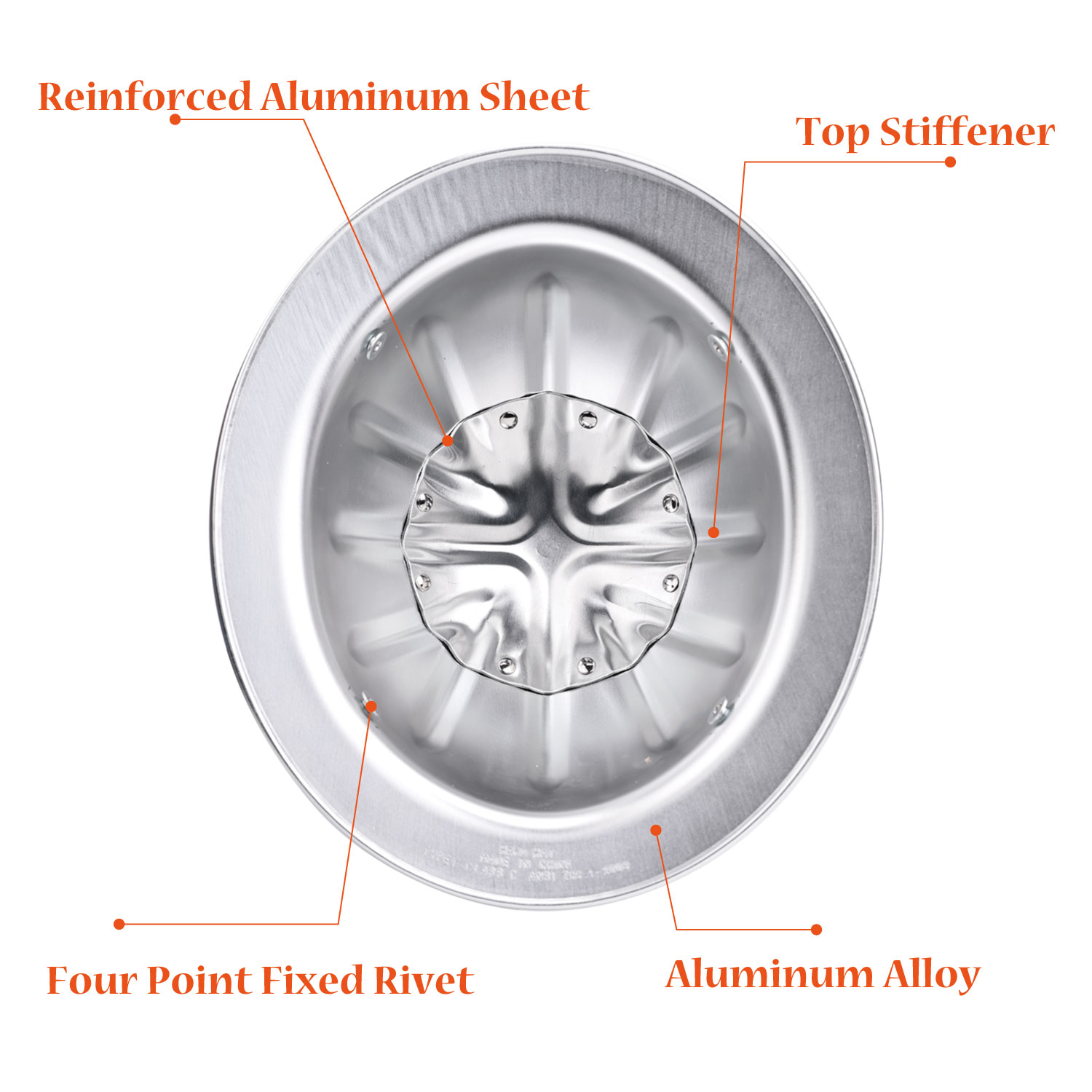 Kask ze stopu aluminium W-082 okrągły
