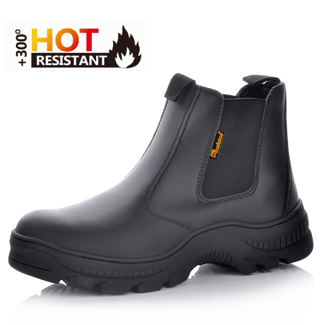 Wsuwane męskie górnicze buty robocze ochronne M-8025 gumowe czarne