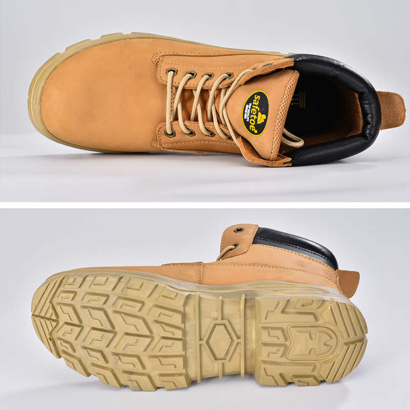 Buty robocze ze skóry bydlęcej nubukowej ze stalowymi noskami M-8173