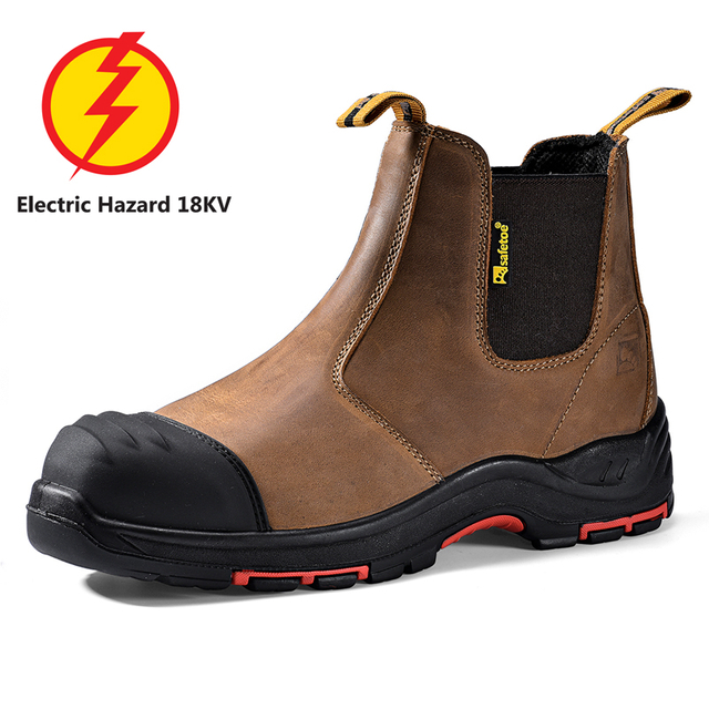 Skórzane zasznurowane damskie lekkie buty ochronne z kompozytowymi palcami z izolacją Chelsea Work Boots 