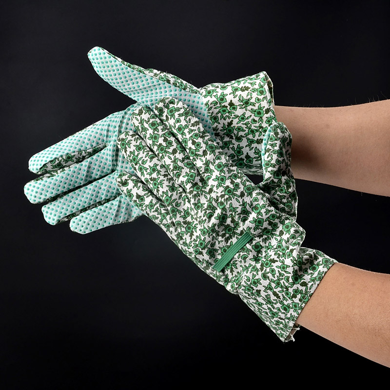 Rękawice robocze z PVC w kropki FL-5533