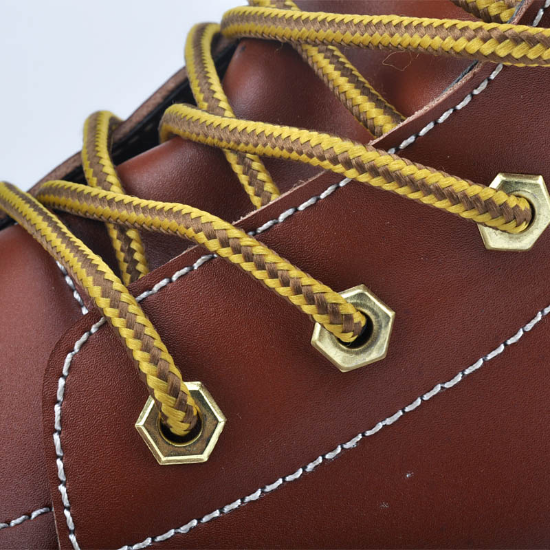 Sznurowane Buty Robocze Na Koturnie M-8076 Gładkie