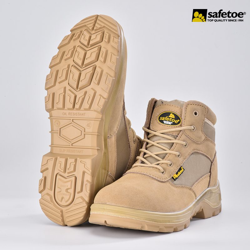 Buty Robocze Ochronne Wojskowe M-8515 Beżowe