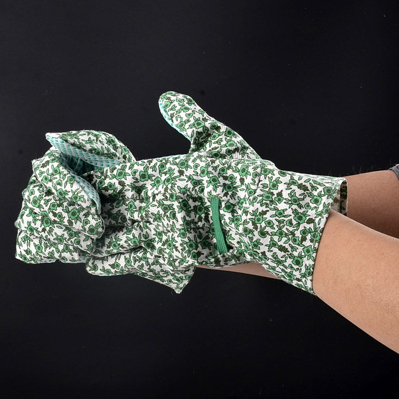 Rękawice robocze z PVC w kropki FL-5533