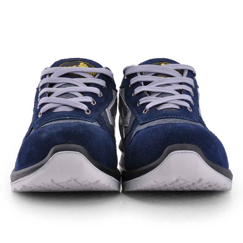 Oddychające obuwie ochronne ze skóry zamszowej L-7328 Niebieskie