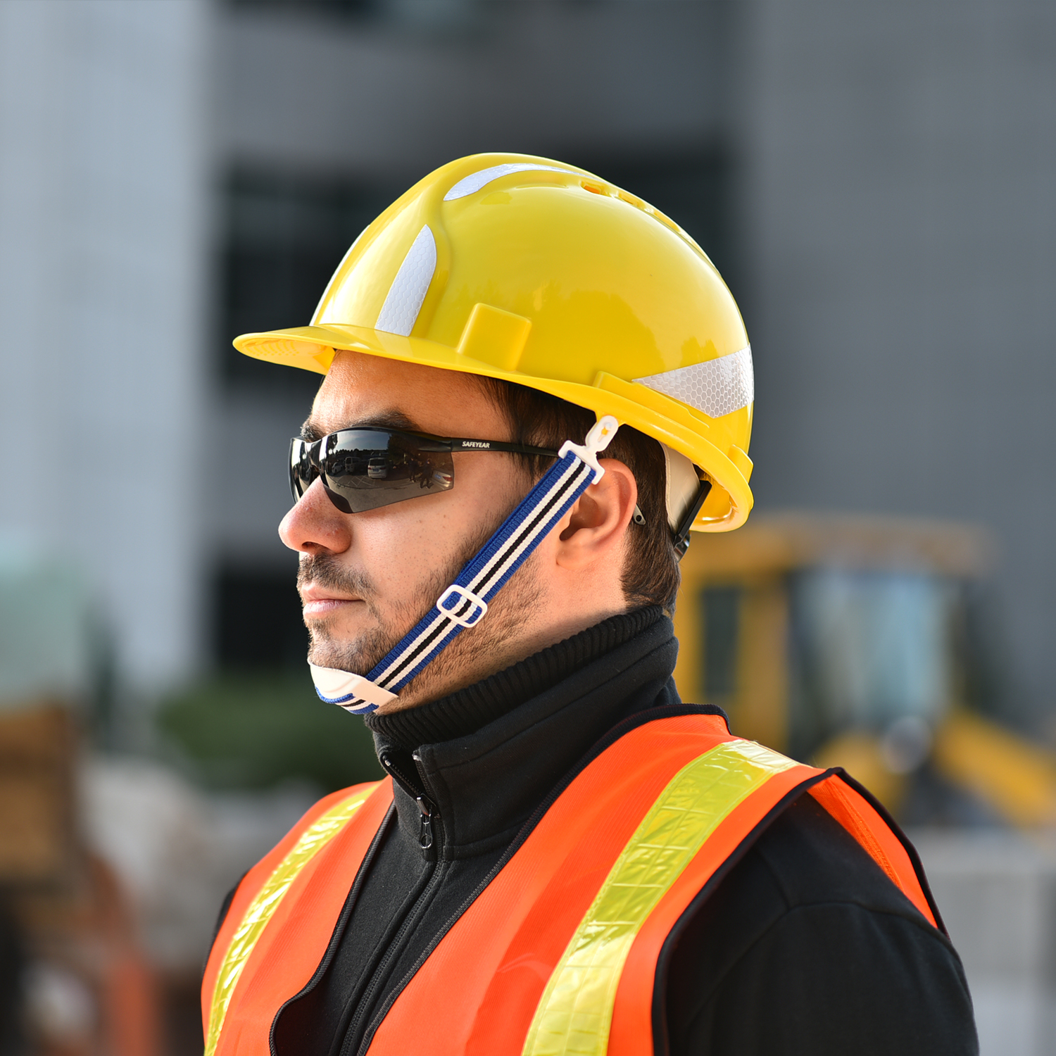 Kask ochronny w stylu amerykańskim W-036 żółty