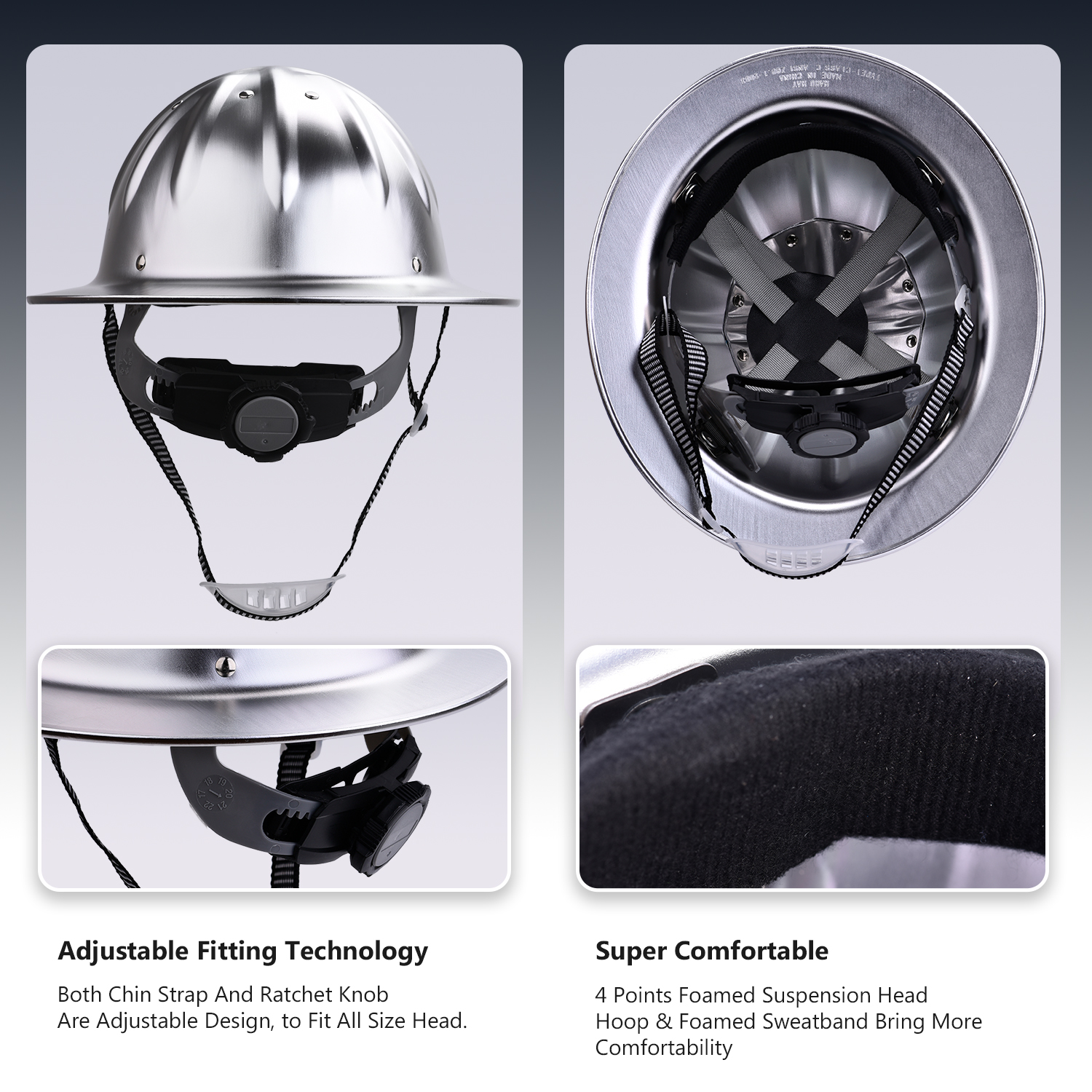 Kask ze stopu aluminium W-082 okrągły