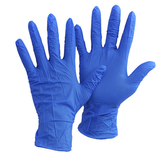 Niebieskie rękawiczki jednorazowe FL-1111B2