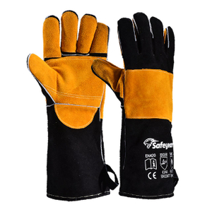 Żaroodporne spawalnicze rękawice robocze FL-1023 czarne