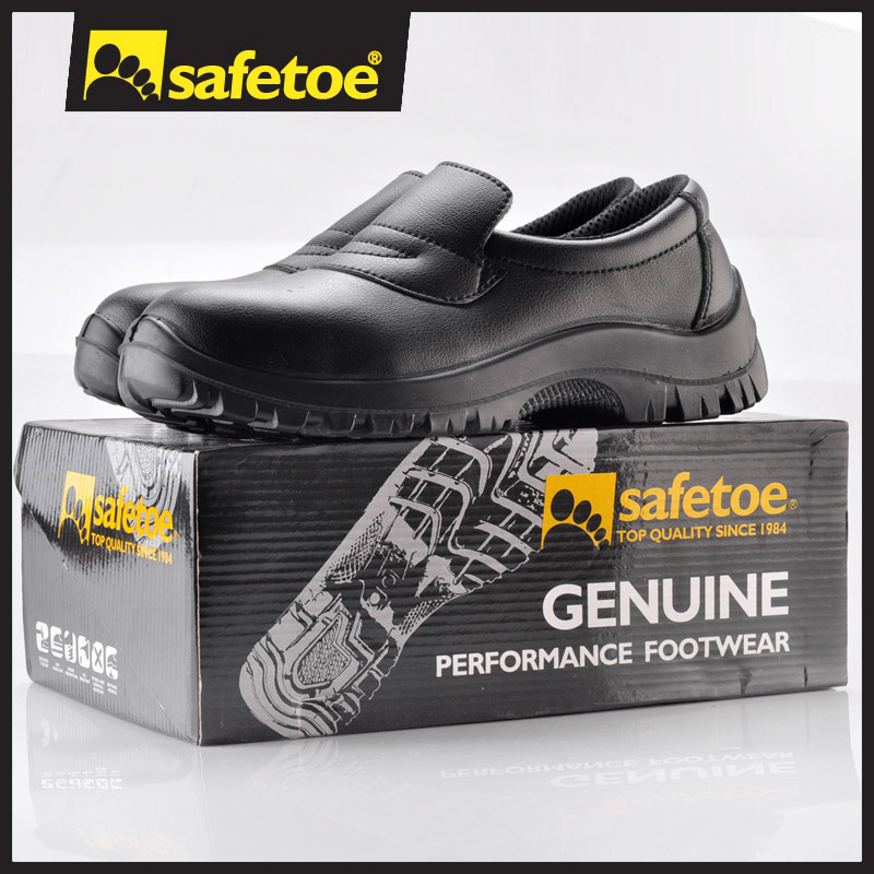 Kuchnia Czarno-biały Szef Kuchni Restauracji Pomieszczenie czyste Stalowe noski w kuchni Obuwie ochronne do pracy