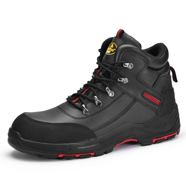 Czarne damskie zimowe wodoodporne buty robocze Dealer Square Toe dla kobiet 