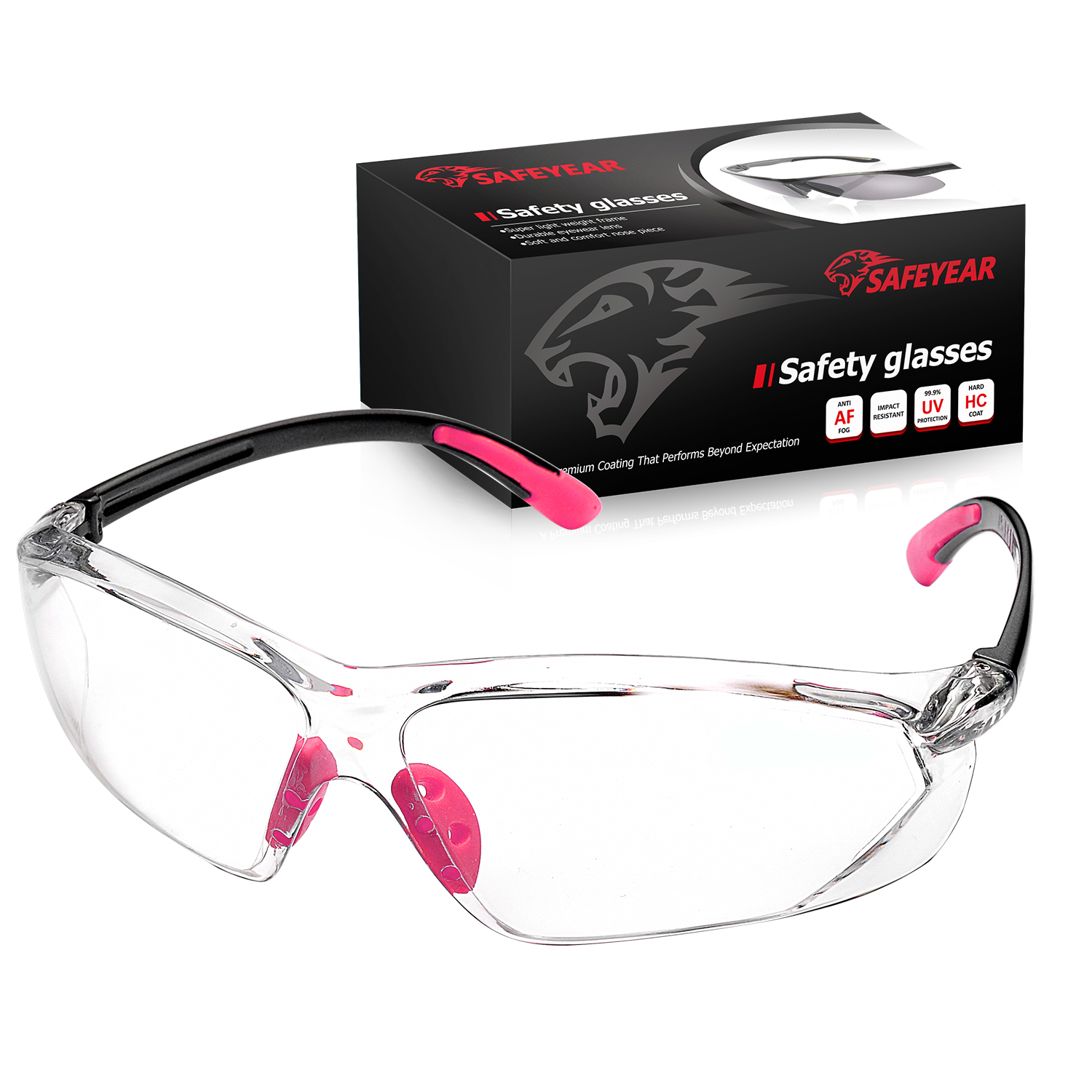 Okulary ochronne Lady Design SG003 różowe