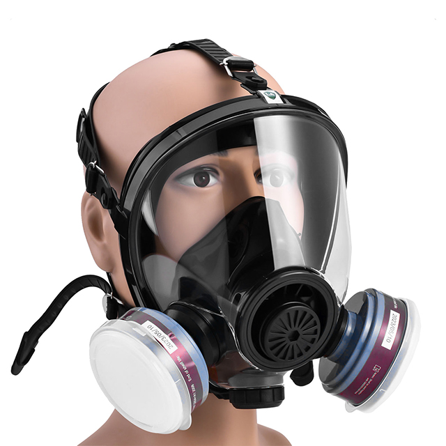 Odporny na chemikalia respirator z filtrami GM8000