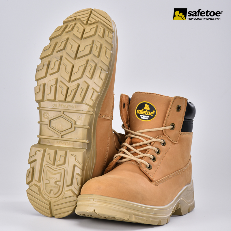 Buty robocze ze skóry bydlęcej nubukowej ze stalowymi noskami M-8173