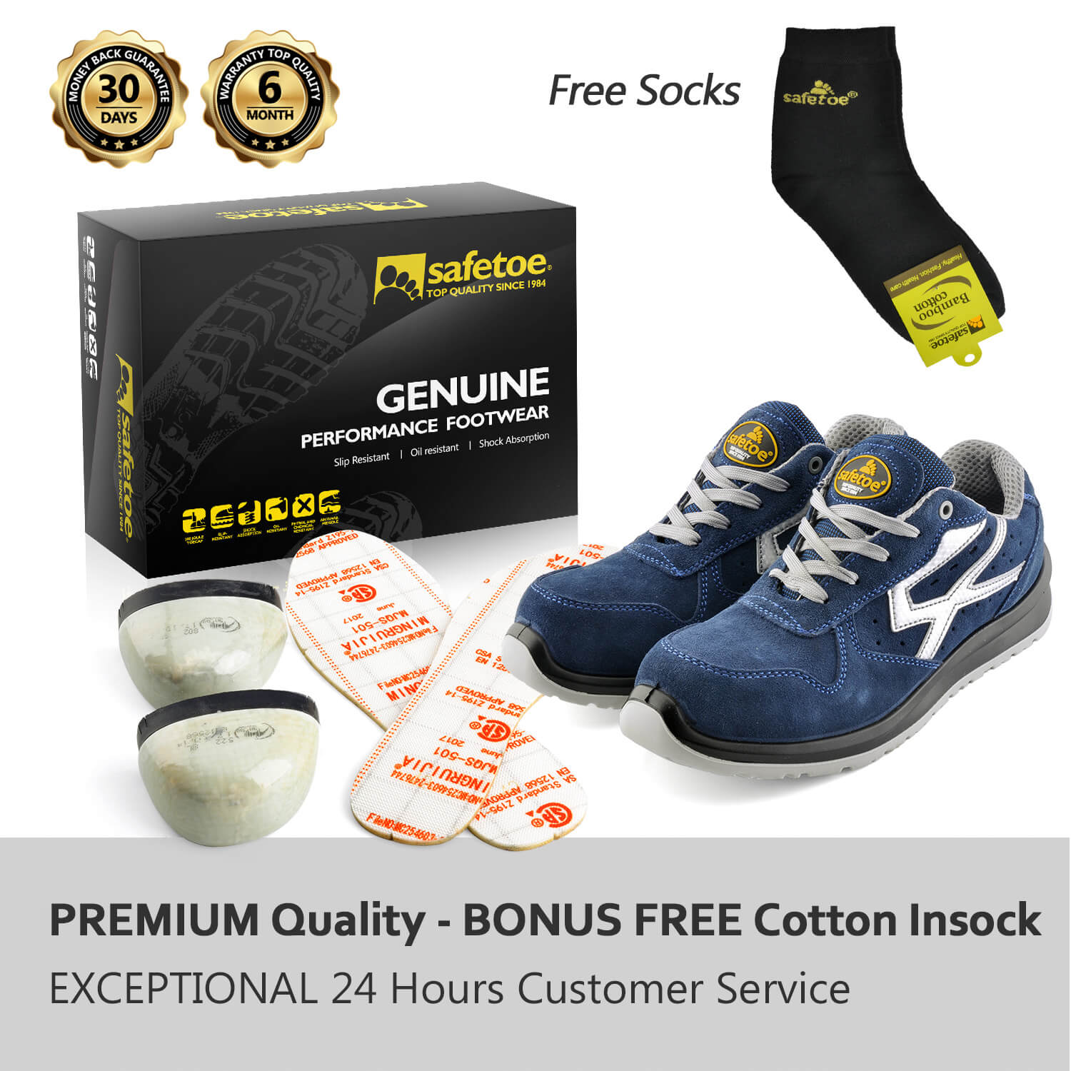 Buty robocze z kompozytowymi palcami marki 7328