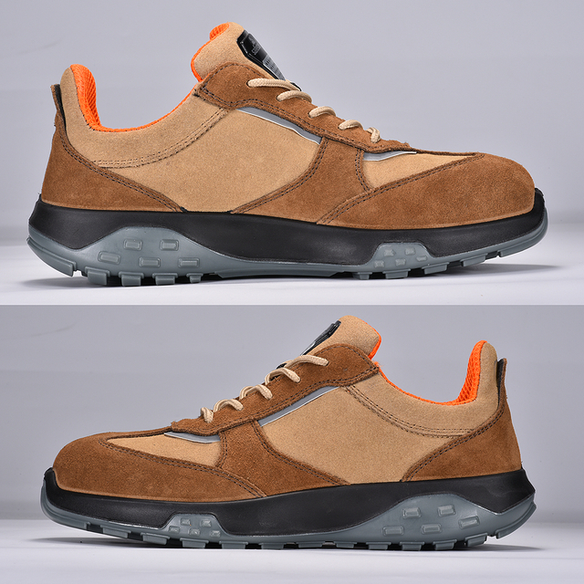 Nowe oddychające obuwie ochronne L-7508 Antelope Brown