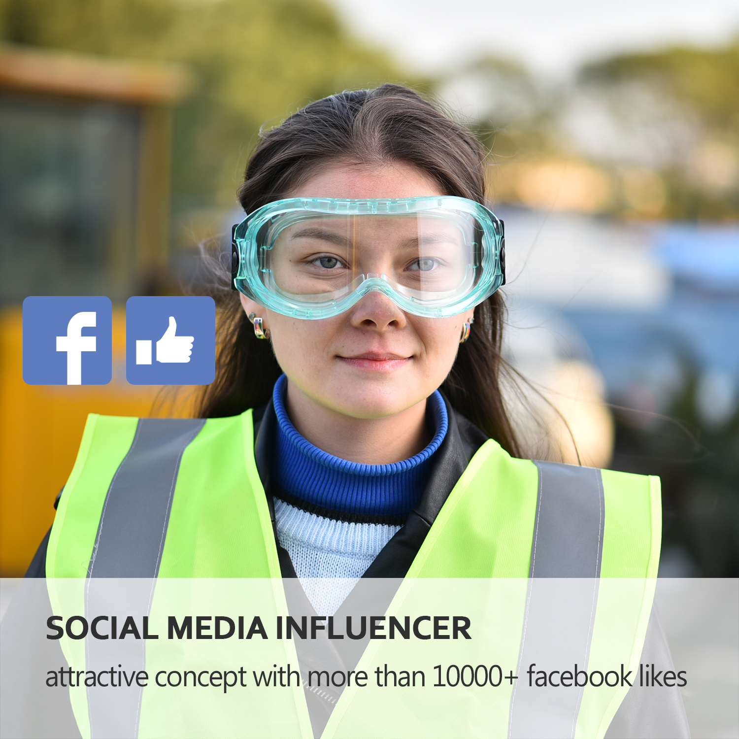 Lekkie gogle ochronne SG007 zielone