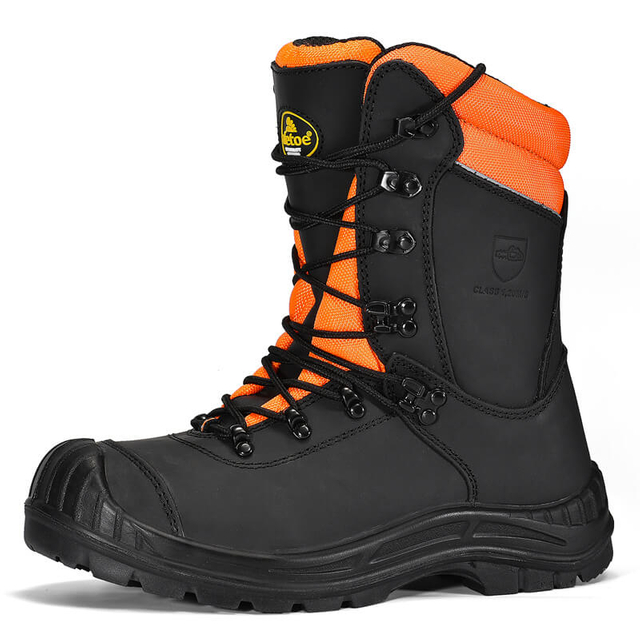 Skórzane buty ochronne chroniące przed przetarciem piły łańcuchowej LMZ9051088