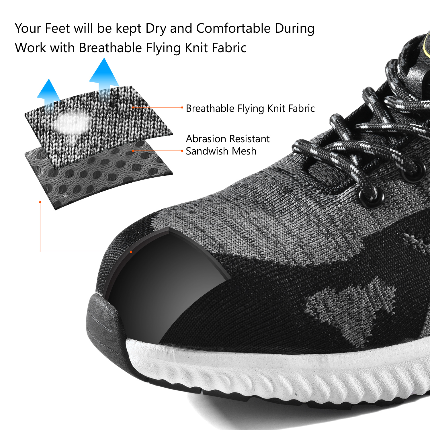 Super lekkie sportowe buty robocze L-7368