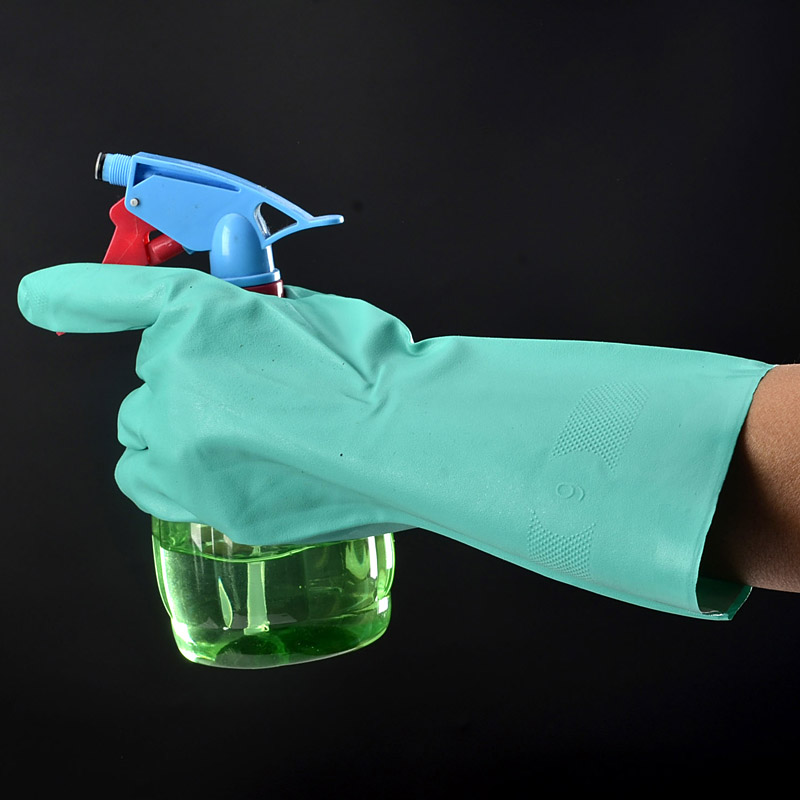 Rękawice Robocze Odporne na Chemikalia FL-0056 Zielone