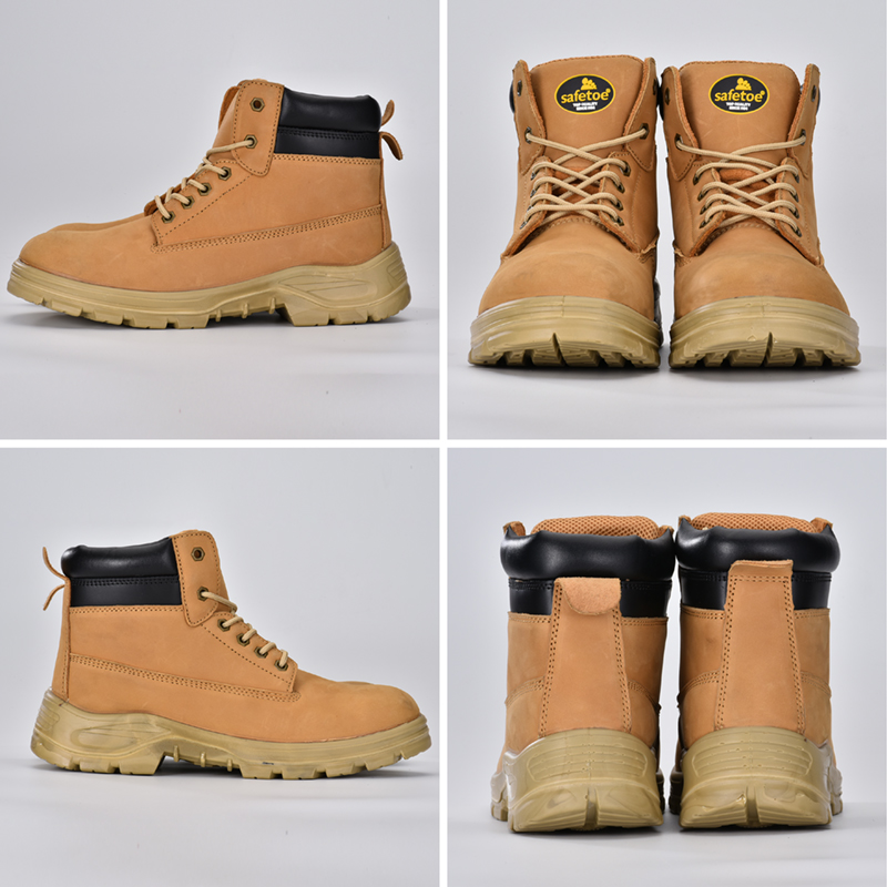 Buty robocze ze skóry bydlęcej nubukowej ze stalowymi noskami M-8173