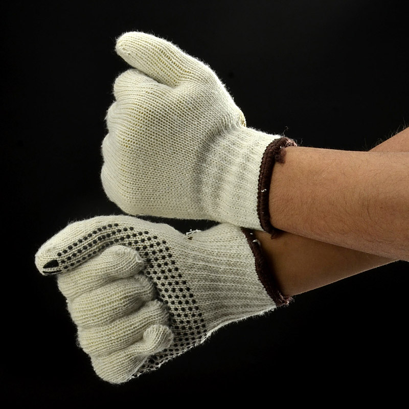 Rękawice robocze ochronne z PVC w kropki FL-7259