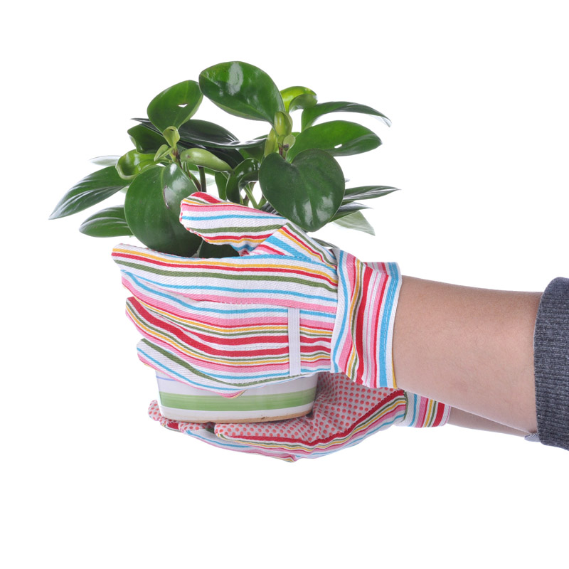 Rękawice robocze z PVC w kropki FL-5534