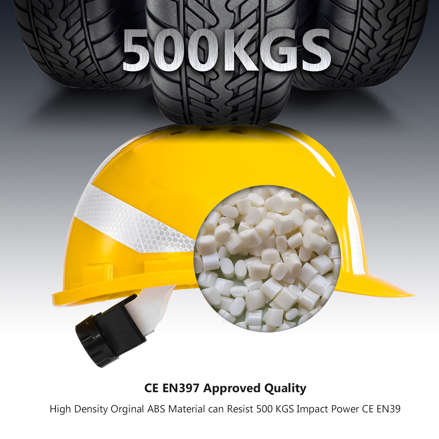 Kask ochronny w stylu amerykańskim W-036 żółty