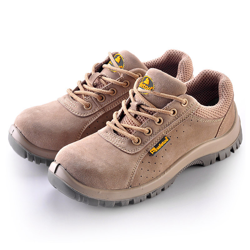 Letnie Zamszowe Obuwie Ochronne L-7111 Beżowe