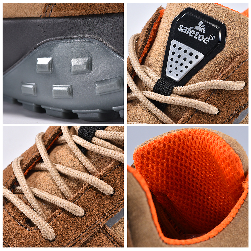 Nowe oddychające obuwie ochronne L-7508 Antelope Brown