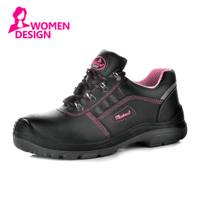 Czarne sznurowane najwygodniejsze buty robocze | L-7163 Pani