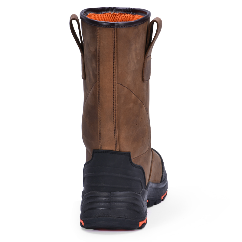 Trwałe buty ochronne spawaczy Best Work Brązowe buty ochronne Kelvar z podeszwą środkową H-9437