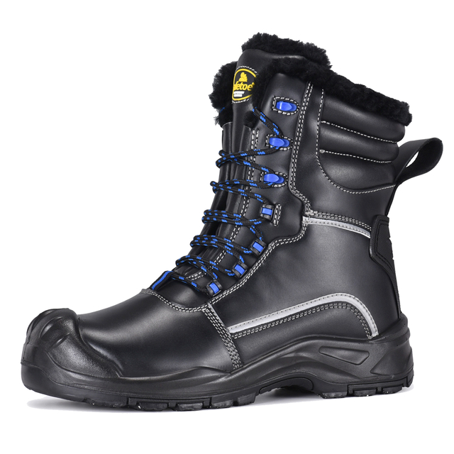 Wodoodporne, ekstremalne zimowe buty robocze Podszewka z naturalnej wełny Ice Grip, antypoślizgowa podeszwa zewnętrzna H-9550 IceShield Pro